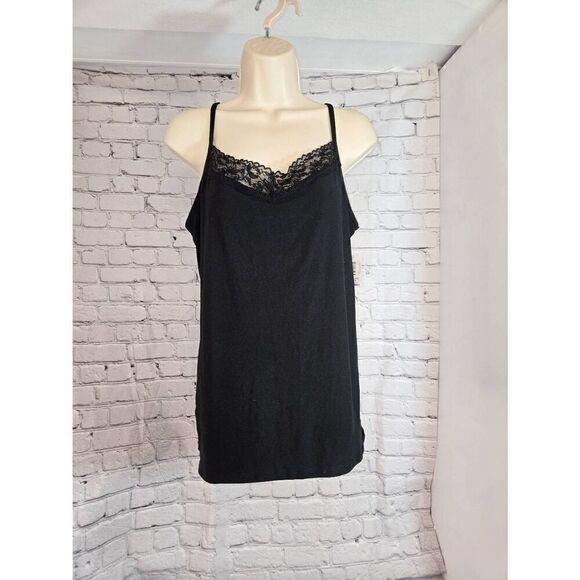 No Boundaries Juniors Size XXL (19) Black Lace Trim Camisole - Picture 1 of 5